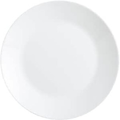 Arcopal Zelie 12 Flat Plates Opal Glass Extra Strong 25 cm White