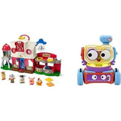 Fisher-Price HHX34 — mazo cilvēku ferma — vācu izdevums, 1–5 gadi un HCK39 — 4-in-1 mācību robots Linus zīdaiņiem un maziem bērniem, rotaļlieta no 6 mēnešiem — vācu valoda