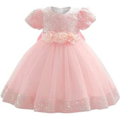 AGQT Baby Girls Kids Toddler Bowknot Princess sequins Tutu kleita puķu meiteņu kleitas izmērs 6 mēneši - 4 gadi