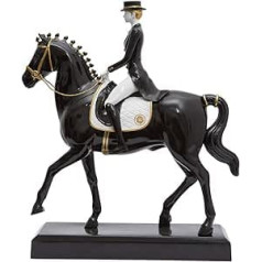 NENBOLEC Figure Sculpture Equestrian Statue Riding Athlete Decor Modern Horse Art for Home Birthday Gift Polyresin 34 cm H