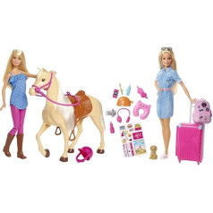 Barbie - Doll and Horse Toy, Riding Accessories & Doll Dream House Adventures, Travel Blonde Hair