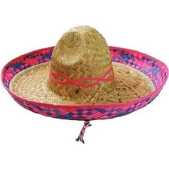 UNISEX SOMBRERO MEXICAN DELUXE IZŠŪTĀ ROZĀ LIELA MEVAŽĀS RIETUMU CEPURE FAKE FASTENING ART FANCY DRESS BRĪVDIENU PAPILDU PRODUKTS IDEĀLI JEBKĀRĀ BALLĪTEI, VASARĀ, Pludmale