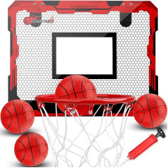 Indoor Mini Basketball Hoop Set for Kids, Portable Mini Hoop with 4 Balls Over The Door Wall, Room Office Pool Basketball Toys Gift for Kids