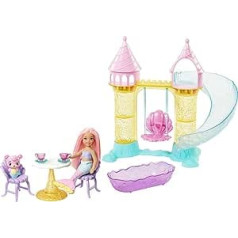 Barbie FXR93 FXT20 Dreamtopia Chelsea Mermaid rotaļu laukums ar lāčiem, leļļu rotaļlietām un leļļu piederumiem no 3 gadu vecuma