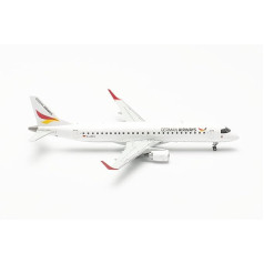 herpa 572378 Embraer modelis Lidmašīna German Airways E190 D-AZFA miniatūra 1:200 mēroga kolekcionējams modelis ar pamatni plastmasas miniatūra modelis balts