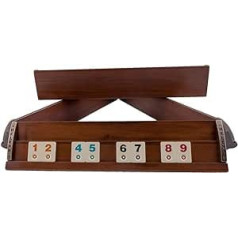 Helena Wood Art, Handmade Wooden Rummy Set Including Bag, 100% Wood, Deluxe Edition, Rummy, Okey Takimi, Melamine Stones