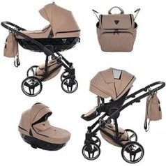 Lux4Kids Junama kombinētie ratiņi Premium Buggy bērnu sēdeklītis + aksesuāri Isofix Selectable Diamond no Ferriley & Fitz Stone 07 4-in-1 autokrēsliņš + Isofix