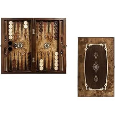 Helena Wood Art, Handmade High Quality Wooden Backgammon Game Tavla, 100% Wood, Deluxe Edition, TricTrac