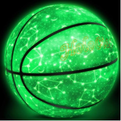 HoloCiao Glow in the Dark Basketball, Cool Street Basketball with Luminous Material for Night Game, Basketball Gifts for Boys Girls Youth