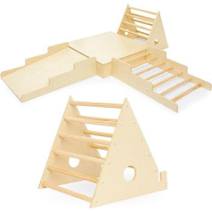 Mamabrum, Large Wooden House Playground XXL - 2 Ladders, Wide Slide, Pedestal, Climbing Ladder, Improves Balance, Many Possibilities