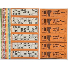 Jumbo 750 10 Page Games Bingo Tickets 6 Bingo Books