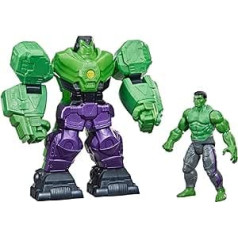 Marvel Hasbro Avengers Mech Strike 20 cm Action Figūra, Halks ar Neticami Mech Bruņām, Bērniem no 4 gadiem, F02635L00, Daudzkrāsains, Viens izmērs