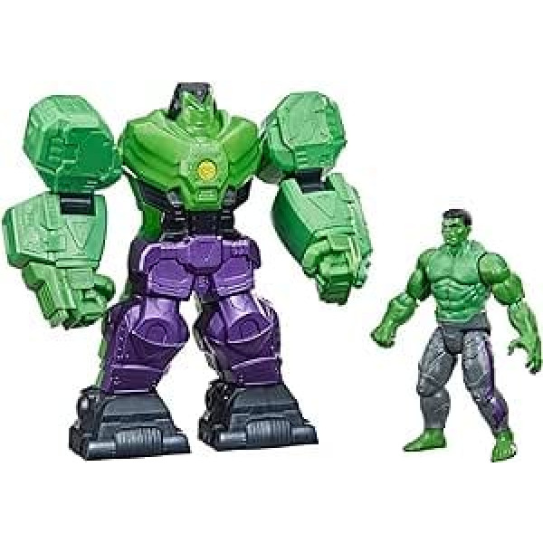 Marvel Hasbro Avengers Mech Strike 20 cm Action Figūra, Halks ar Neticami Mech Bruņām, Bērniem no 4 gadiem, F02635L00, Daudzkrāsains, Viens izmērs