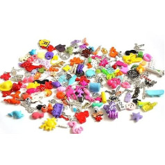 TomToy Double-Sided I Spy Trinkets for I Spy Bag, I Spy Bottle, Mixed Miniatures, Small Buttons, Beads, Charms and Objects, 1-3 cm, Set of 200 Pieces