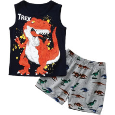 Baby-Outfits Baby-Kleidung Outings Baumwolle Dinosaurier-Druck Gelegenheits-Set Jumpsuit Dino