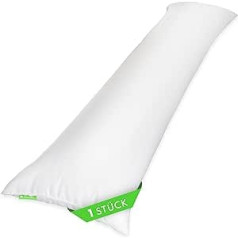 High Quality Side Sleeper Pillow, Long Pillow for Side Sleepers, Body Pillow for Adults with Microfibre Filling (40 x 145 cm Long), Ökotex, Washable Sleeping Pillow