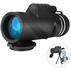 Topiky 40 x 60 Monocular Telescope 8x Zooming Manual Focusing Night Vision Large Screen Phone Monocular Telescope with Mini Tripod