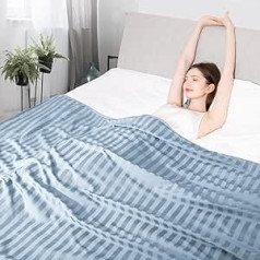 Elegear Cooling Blanket Summer Blanket - Japanese Arc-Chill Cooling Fibres Q-Max > 0.5 Double-Sided Self-Cooling Blanket for Better Sleep Anti-Allergy and Breathable Soft Blanket Travel Blanket 200 x