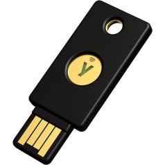 ‎Yubico Yubico — drošības atslēga NFC — melns — drošības atslēga divu faktoru autentifikācijai (2FA), savienojums, izmantojot USB-A un NFC — sertificēts FIDO