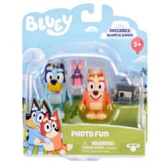 A set of bluey figurines, 2 pack, playing photographer