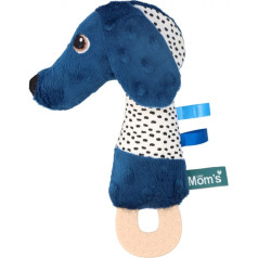 Jamiś squeaky toy with a teether navy blue