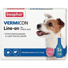 Beaphar line-on vermicon drops for dogs 1.5ml x3