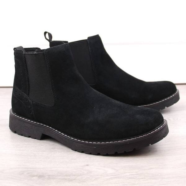 Filippo M PAW499A ādas slip-on Chelsea zābaki melni / 44