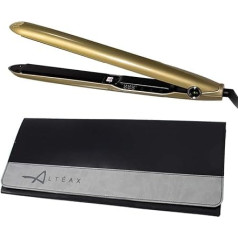 Euphoria Professional Tourmaline Hair Straightener with Digital Display and Temperature Adjustable up to 230° + Faux Leather Case Made in Italy