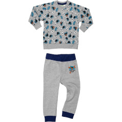 Sesame Street komplekts mazulim — Cookie Monster unisex džemperis ar biksēm, 2 daļ., pelēks