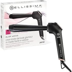 Bellissima Glam Waves lokšķēres, konusveida forma, displejs, 5 temperatūras, dimanta keramikas un keratīna pārklājums, pastāvīgs karstums, pretpiedeguma uzgalis, ātra uzsilšana