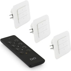 Pack de 3 Interrupteurs pour volets roulants connectés avec télécommande 3 canaux — DiO Connect