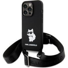 Karl Lagerfeld Crossbody Silicone Choupette Back Case Защитный Чехол для Apple iPhone 15 Pro