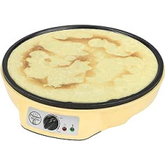 Bestron Crepes Maker im Retro Design, für Crepes ar Ø 30 cm, inkl. Teigverteiler & Crêpes-Wender, ar Antihaftbeschichtung, 1000 vati, krāsa: Gelb