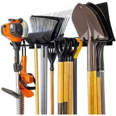 StoreYourBoard Blat Tool Storage Rack, Garage Wall Mount Organiser, Holds Garden Tools, Shovels, Rakes, Brooms, Cords and Much More