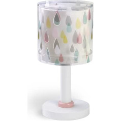 Dalber Kinder Tischlampe Nachttischlampe Color Rain Regenfarbe Rosa, 15 x 15 x 30 cm