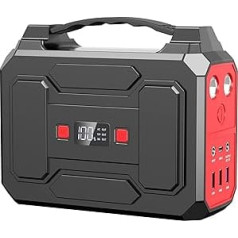 100 W Inverter with Battery, 27000 mAh Power Bank with 230 V/12 V/USB Output, Solar Generator for Camping, Caravan