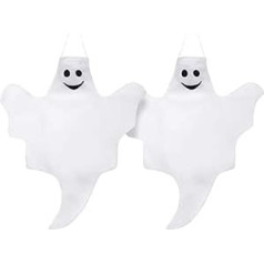 2 pieces 32 inch ghost windsock Halloween hanging decoration for hanging outdoors