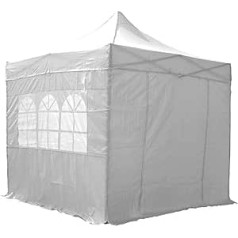Airwave 2.5x2.5mtr Pop Up Waterproof Gazebo in White with 2 WindBars and 4 Leg Weight Bags