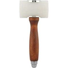 Fdit Leather carving hammer, cowhide leather, sewing, DIY leather craft hammer, nylon T head with wooden handle