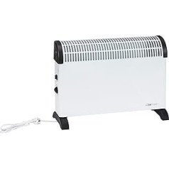 Clatronic® Konvektor-Heizung | Mobile Wärme für Zuhause | Elektroheizung mit 3 Heizstufen | Heizung mit Thermostat | bis zu 40qm | Konvektor mit Überhitzungsschutz | KH 3077 N