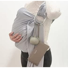 TASTIC Baby Sling ar gredzenu kā komplekts - Baby Ring Sling Sling (sudraba pelēks)