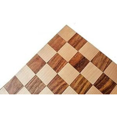 Generic 12 Inch Solid Wood Roll-Up Travel Chess Board Made of Golden Rosewood - 39 mm Square - Premium Wooden Chess Board