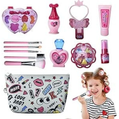 5 Pcs Kosmetikspielzeug für Kinder - Tragbare Prinzessinnen-Kosmetik mit Ankleidekoffer - Kinderkosmetik Kinderspiel Mädchen Beauty Kosmetik Spielzeug für kleine Mädchen Geburtstagsgeschenk Shichangda