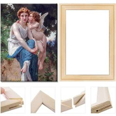 Canvas Stretcher Bars, Canvas Stretcher Frame, Solid Wooden Frame for Canvas, Art Stretcher Bars, DIY, Natural Pine Wood, Wall Decor Art, Oil Painting Exhibition, 40.6 x 50.8 cm/16 x 20 Inches