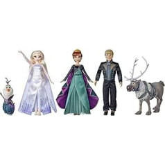 Disneja filmas Frozen 2 The Big Frozen II fināla komplekts, Anna, Elza, Kristofs, Olafs un Svens ar tērpiem un aksesuāriem bērniem, kas vecāki par 3 gadiem