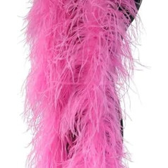 10 Ply Dyed Various Ostrich Feather Boas, Champagne Natural Boa Costume Crafts, DIY Craft Scarf for Wedding Dresses Decoration, Ribbon Plume 50cm 2 Meters (Color : Purple, Size: