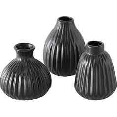 3 x Vāze Esko Melna Augstums 12 cm