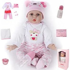 Ziyiui Lifelike Reborn Baby Dolls Mīksta vinila silikona simulācija Reborn Babies Magnētiska mute meitene zēna rotaļlieta Ziemassvētku dāvanu rotaļlieta, 2