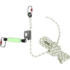 Arresting Device Running 13 mm Safety Rope, 10 m Core Sheath Rope with 2 Carabiners 25 KN, Safety Climbing Belt for Fall Protection (10 m)