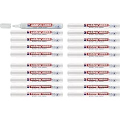 edding 4095 logu/krīta marķieris, blistera iepakojums pa 2, 2-3 mm, balts